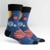 Sock It To Me Planets Men's Crew Socks