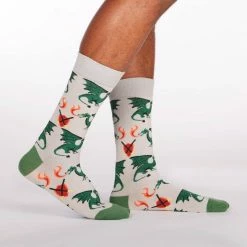Sock It To Me Socks! Socks! Socks! Beware Of Dragons Men's Crew Socks