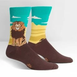 Sock It To Me Socks! Socks! Socks! Lion "You Rule" Men's Crew Socks