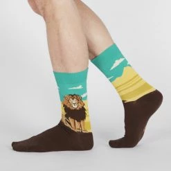 Sock It To Me Socks! Socks! Socks! Lion "You Rule" Men's Crew Socks