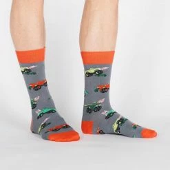 Buy 😉 Sock It To Me Monster Trucks Men's Crew 🧦 Socks ⌛ 5 Sock It To Me Monster Trucks Men's Crew Socks