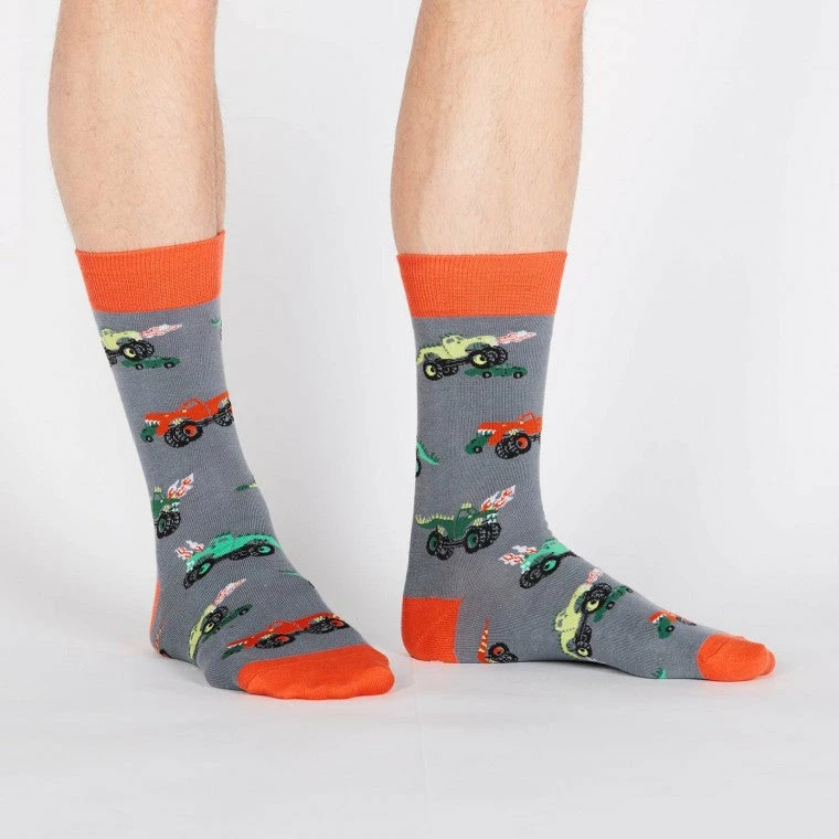 Buy 😉 Sock It To Me Monster Trucks Men's Crew 🧦 Socks ⌛ 4 Sock It To Me Monster Trucks Men's Crew Socks