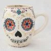New โ Natural Life "Be Happy" Sugar Skull Folk Art Mug โค๏ธ 2 Natural Life "Be Happy" Sugar Skull Folk Art Mug