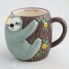 Natural Life Sloths "Don't Hurry, Be Happy" Sloth Folk Art Mug