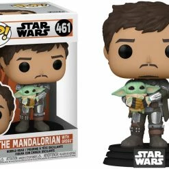 Funko Pop Vinyl Figurine Mandalorian (unmasked) With Grogu #461 - The Mandalorian Pop! Television