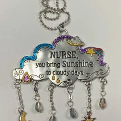 Ganz Nurse You Bring Sunshine To Cloudy Days Cloud Car Charm