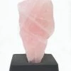 Pikes Peak Rock Shop Wholesale Polished Face Rose Quartz Slab On Wood Base ~ Large