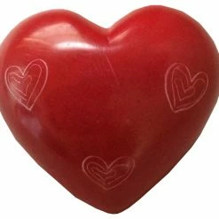 Ten Thousand Villages Global Fair Trade Gifts Heart-Shaped Kisii Stone Paperweight Handcrafted In Kenya