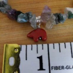 Dawn Welburn - Consignment Local Artisan Handmade Gifts Red Jasper Bear Bracelet
