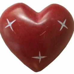 Ten Thousand Villages Global Fair Trade Gifts Heart-Shaped Kisii Stone Paperweight Handcrafted In Kenya