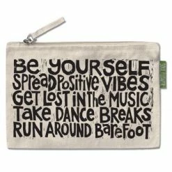 Let Your Soul Flower Manifesto Large Zipper Pouch