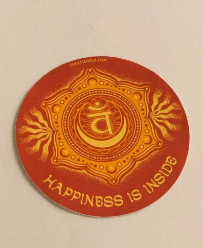 Promo 🔥 Soul Flower Happiness Is Inside Sacral Chakra Sticker ❤️ 3 Soul Flower Happiness Is Inside Sacral Chakra Sticker