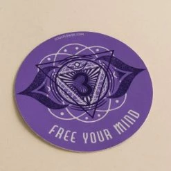 Soul Flower Free Your Mind Third Eye Chakra Sticker