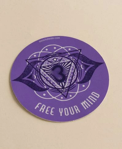 Promo 👍 Soul Flower Free Your Mind Third Eye Chakra Sticker 😀 3 Soul Flower Free Your Mind Third Eye Chakra Sticker