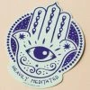 Soul Flower Heavily Meditated Hamsa Hand Sticker