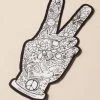 Cheapest 🎉 Soul Flower Peace Symbol Fingers Sticker 🎉 1 Soul Flower Peace Symbol Fingers Sticker