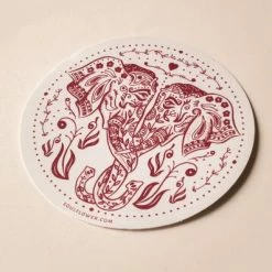 Soul Flower Twisted Trunks Elephants Sticker