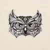 Soul Flower Owl Head Sticker