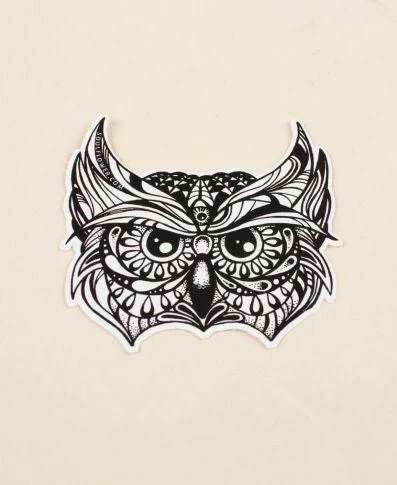 Promo ⭐ Soul Flower Owl Head Sticker 🎉 3 Soul Flower Owl Head Sticker