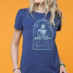Soul Flower Don't Hate Meditate Organic Classic T-Shirt