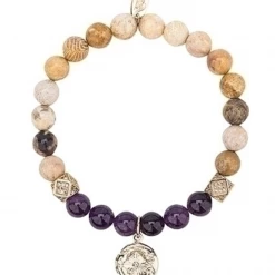 Roman, Inc. Prayer Box Gemstone Bracelet By Alexa's Angels - Purple Angel Gifts