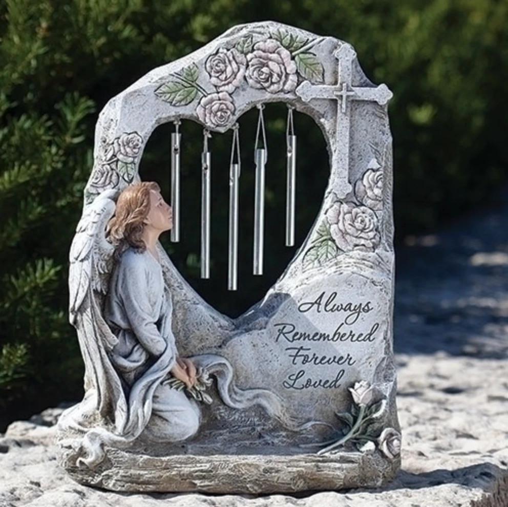 Best Pirce ๐งจ Roman, Inc. Angel Gifts Always Remembered Forever Loved ~ Memorial Wind Chime Angel Garden Statue ๐ฅ 3 Roman, Inc. Angel Gifts Always Remembered Forever Loved ~ Memorial Wind Chime Angel Garden Statue
