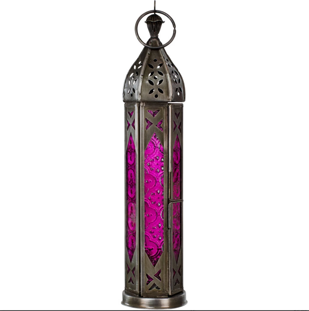 Brand new ⭐ Kheops International Glass & Metal Lantern ~ Pink ~ Candle Holder Candles & Accessories ⭐ 3 Kheops International Glass & Metal Lantern ~ Pink ~ Candle Holder Candles & Accessories