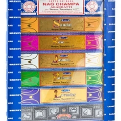 Om Imports Satya Incense 7-in-1 Natural Series Gift Pack - 15 Gram Pack (7 Packs Per Box)