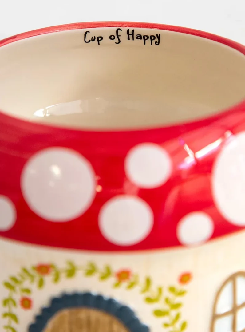 Best Pirce 🤩 Natural Life Fairies & Gnomes Gnome Mushroom House Folk Mug ⌛ 4 Natural Life Fairies & Gnomes Gnome Mushroom House Folk Mug