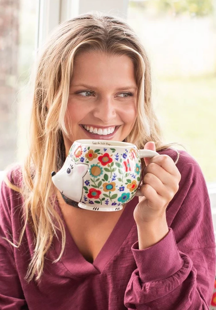 Best reviews of โญ Natural Life Floral Hedgehog Folk Art Mug ๐ 4 Natural Life Floral Hedgehog Folk Art Mug