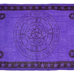 Om Imports Metaphysical & Divination Gifts Triquetra Pentacle In Tie Dye Scarves / Altar Cloth - 42" X 68"