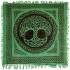 Om Imports The Tree Of Life In Green Altar Cloth - 36" X 36"