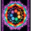 Kheops International Cotton Single Tapestry Rainbow Chakra