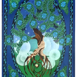 Kheops International Metaphysical & Divination Gifts Cotton Single Tapestry Tree Of Life Man