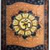 Kheops International Metaphysical & Divination Gifts Cotton Single Tapestry Natural Om Lotus