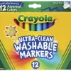 Notions Kids Crafts & Activities 12 Count Crayola Ultra-Clean Broad Line Washable Markers Assorted Colors
