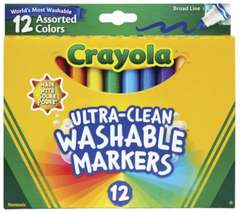 Deals ๐ Notions Kids Crafts & Activities 12 Count Crayola Ultra-Clean Broad Line Washable Markers Assorted Colors ๐ 3 Notions Kids Crafts & Activities 12 Count Crayola Ultra-Clean Broad Line Washable Markers Assorted Colors