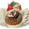 Enesco Chip N' Dale Sledding Saucer By Jim Shore Disney Traditions