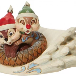 Enesco Chip N' Dale Sledding Saucer By Jim Shore Disney Traditions