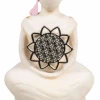 Kheops International Gypsum Cement Goddess Figurine - Flower Of Life