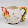 Deals 🥰 Natural Life Unicorns Unicorn Folk Art Mug 🥰 1 Natural Life Unicorns Unicorn Folk Art Mug