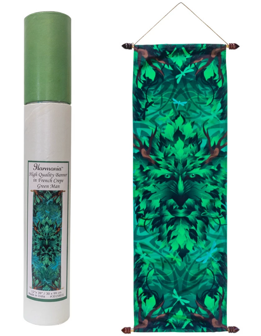 Coupon ⭐ Kheops International New Arrivals! High Quality French Crepe Poly Banner - Green Man 🛒 3 Kheops International New Arrivals! High Quality French Crepe Poly Banner - Green Man