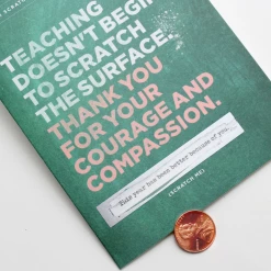 Faire New Arrivals! Scratch The Surface Teacher Scratch-off Card