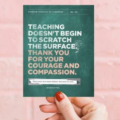 Faire New Arrivals! Scratch The Surface Teacher Scratch-off Card