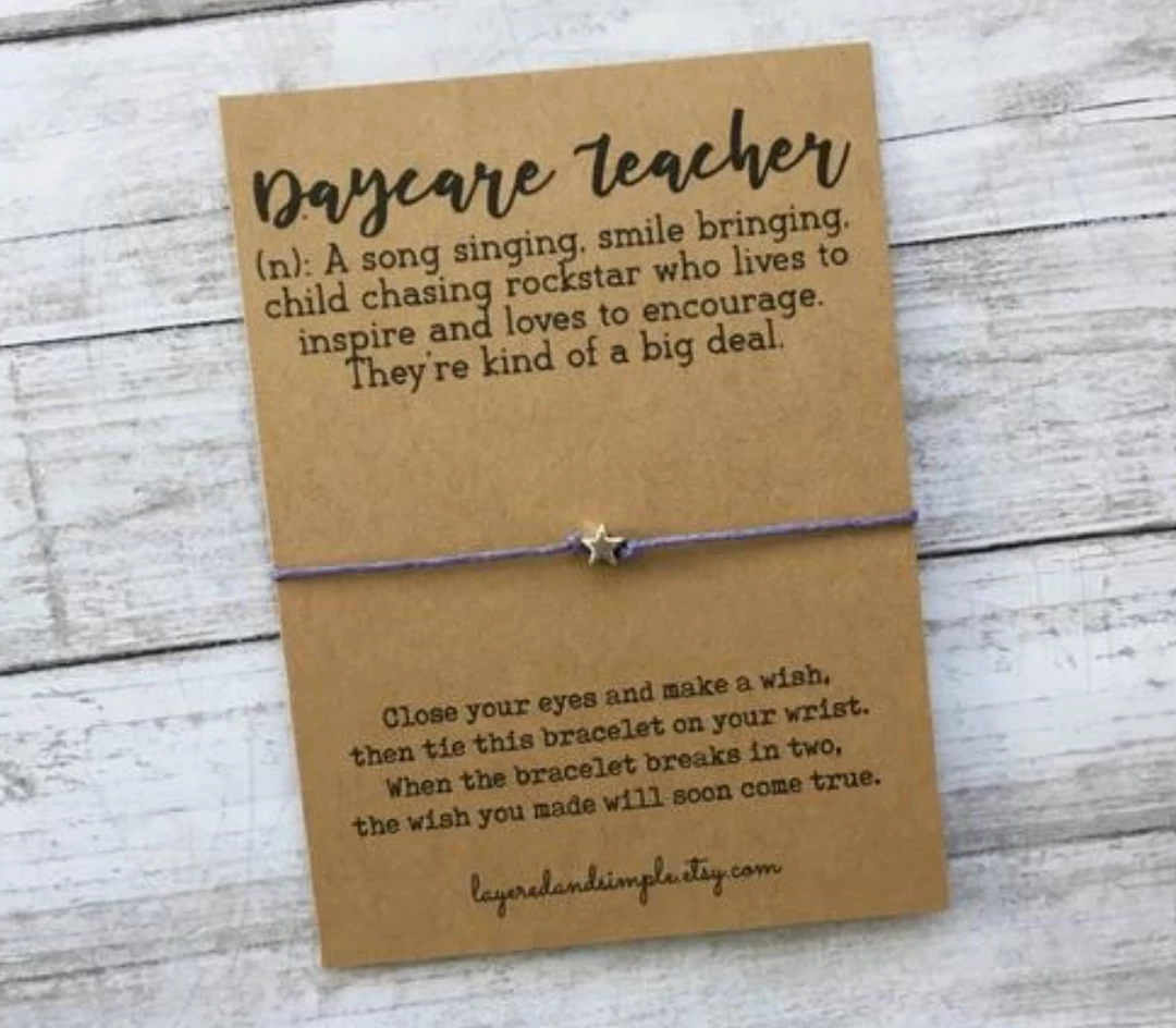 Buy 🥰 Faire New Arrivals! Daycare Teacher Wish Bracelet 🔥 3 Faire New Arrivals! Daycare Teacher Wish Bracelet