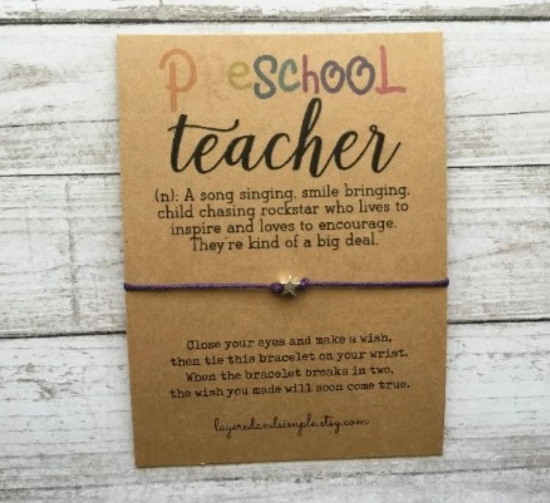 Promo 👍 Faire Preschool Teacher Appreciation Gifts Wish Bracelet New Arrivals! 🔔 3 Faire Preschool Teacher Appreciation Gifts Wish Bracelet New Arrivals!