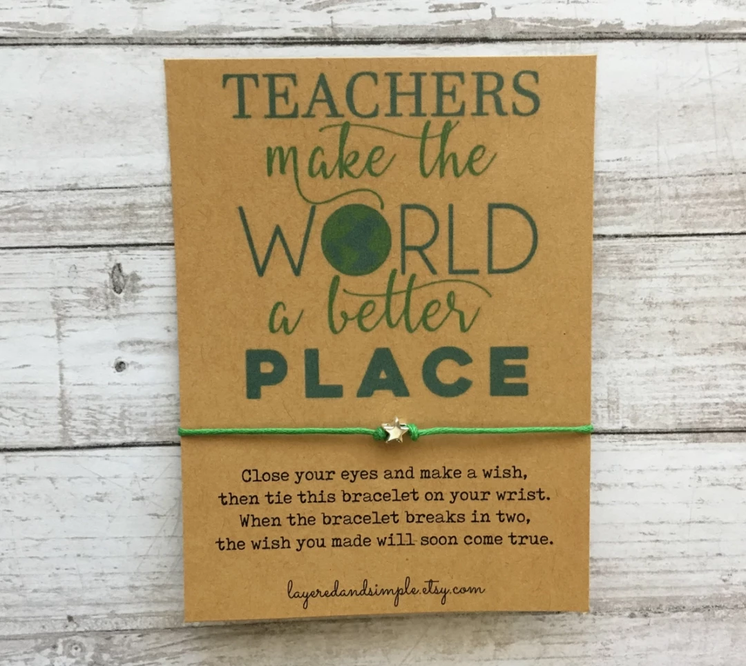 Flash Sale โญ Faire New Arrivals! Teachers Make The World A Better Place Wish Bracelet ๐ฅฐ 3 Faire New Arrivals! Teachers Make The World A Better Place Wish Bracelet