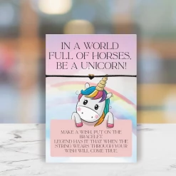 Faire In A World Full Of Horses Be A Unicorn - Wish Bracelet Unicorns
