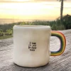 Natural Life I Think I'll Just Be Happy Today Rainbow Mug