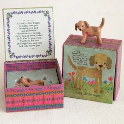 Natural Life Lucky Little Puppy ~ Lucky Charm Box Gift Set Inspirations & Pocket Gifts